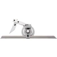 Draper Expert bevel protractor set with silver metal arms, adjustable blade, and circular angle scale.