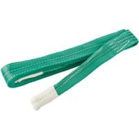 Green Draper Expert sling, 3m x 60mm, 2 Tonne capacity, with reinforced white loop ends.