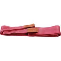 Red Draper Expert wide load sling, 4m x 150mm, 5 tonne capacity, with reinforced brown loops.