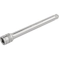 Silver Draper Expert wobble extension bar, 3/8" square drive, 150mm length, with a polished finish and engraved markings.