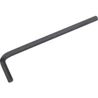 Black Draper extra long 6.0mm metric hexagon key with L-shaped design and smooth finish.