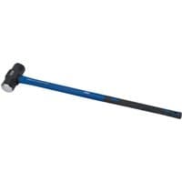 Blue and black Draper sledge hammer with fibreglass shaft, 4.5kg/10lb, featuring a sturdy metal head.