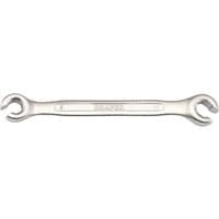 Silver Draper flare nut spanner, 9 x 11mm, with open-ended design and engraved brand name on the handle.