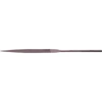 "Draper flat taper second cut needle file, slender metal tool with pointed tip and textured surface, box of 12"