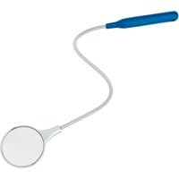 Draper flexible shaft inspection mirror, 470mm, with blue handle and round reflective surface.