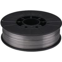 Black spool of Draper flux cored MIG welding wire, 0.8mm, 5kg pack, with visible metallic wire coiled around.