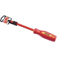 Red Draper insulated PZ screwdriver, No.3 x 250mm, with soft grip handle and yellow accents.