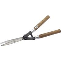 Draper garden shears with wave-edged blades and ash wood handles, 230mm length.