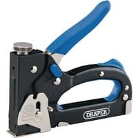 Black and blue Draper General Duty Staple Gun/Tacker with ergonomic handle and metal components.