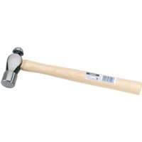 Ball pein hammer with wooden handle, polished steel head, and Draper logo, 900g/32oz.