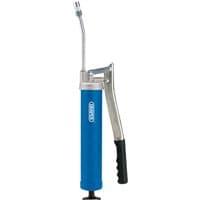 Blue Draper heavy-duty lever grease gun, 500cc, with silver lever handle and black grip.