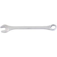Silver Draper 50mm long pattern metric combination spanner with open end and ring end.