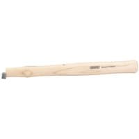 Draper Hickory hammer shaft, 305mm, light wood finish, with metal wedge at one end, branded logo on the side.