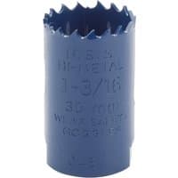 Blue Draper HSS bi-metal holesaw blade, 30mm, with jagged teeth and engraved measurements.