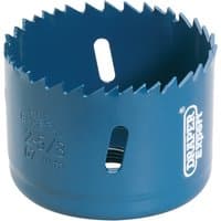 Blue Draper HSS bi-metal holesaw blade, 67mm diameter, with jagged teeth and side slots.
