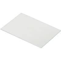 Clear rectangular Draper inside PC lens for welding helmet, Stock No. 02512, with smooth edges and transparent surface.