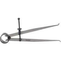 Silver Draper inside spring calipers, 150mm, with curved tips and black adjustment screw.