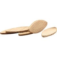 Draper jointing biscuits, oval-shaped wood pieces with textured surfaces, assorted sizes, pack of 100.