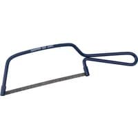 Blue Draper Junior Hacksaw with powder-coated frame and ergonomic handle.