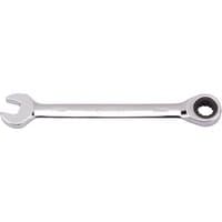 Silver Draper 10mm metric ratcheting combination spanner with open-end and ratchet ring on opposite sides.