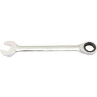Silver Draper 32mm ratcheting combination spanner with open-end and ratchet ring on opposite sides.