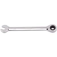 Silver Draper 6mm metric ratcheting combination spanner with open-end and ratchet ring on opposite sides