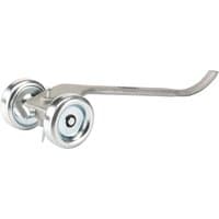 Silver Draper Mortar Joint Raker with dual metal wheels and a curved handle.