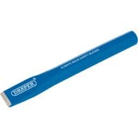 Blue Draper octagonal shank cold chisel, 10 x 100mm, with white branding and beveled cutting edge.