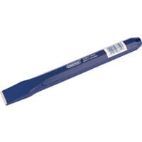 Blue Draper octagonal shank cold chisel, 25 x 250mm, with beveled edge and barcode sticker on the side.
