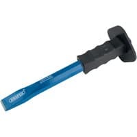 Blue Draper octagonal shank cold chisel with black hand guard, 25 x 300mm, display packed.