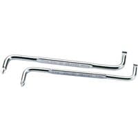 Angled silver screwdrivers set with plain slot and PZ type tips, featuring ergonomic handles and Draper branding.