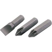 Draper Plain Slot Impact Screwdriver Bit, 10mm, silver metal, flat tip, sturdy design, engraved size marking.