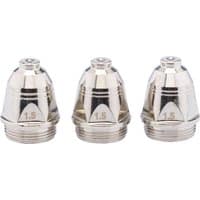 Silver Draper plasma cutter nozzles, pack of 3, with engraved "1.5" marking and threaded base.