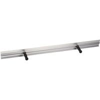 Draper Plasterer's Darby, 1200mm, silver aluminum with two black handles for smoothing plaster surfaces.