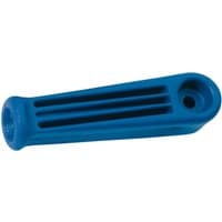 Blue Draper plastic file handle, 80mm, with ribbed grip and hole for attachment.