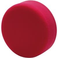 Red Draper polishing sponge, 150mm, ultra soft, cylindrical shape with smooth texture.