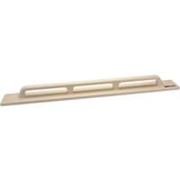 Beige Draper polyurethane plasterer's darby with ergonomic handle and rectangular flat base.