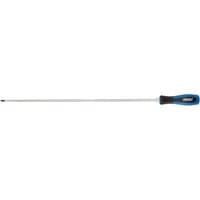 Draper Pound Thru' Cross Slot Screwdriver, No.2 x 450mm, with blue and black handle and long metal shaft.