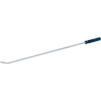 Long silver Draper pry bar, 54 inches, with a blue handle and angled tip.