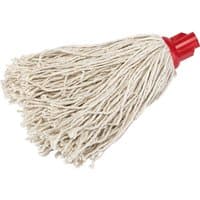 Draper PY Mop Head No.16 with cream cotton strands and red push-in socket attachment.