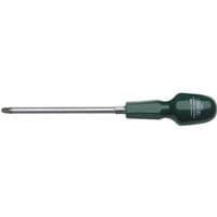 Green-handled Draper PZ Type Cabinet Pattern Screwdriver, No.3 x 150mm, with a long metal shaft.