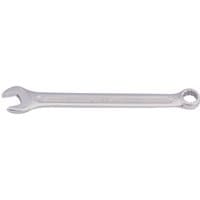 Silver Draper Redline 7mm metric combination spanner with open and ring ends, smooth finish.