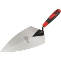 Draper Redline Philadelphia trowel, 280mm, with a pointed steel blade and red soft grip handle.