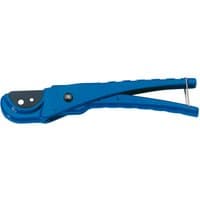 Blue Draper rubber pipe cutter with curved blade and ergonomic handles, 36mm capacity.