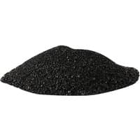 Draper Shot Blasting Grit, 25kg bag, medium black granules in a heap, suitable for abrasive cleaning tasks.