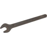 Gray Draper single open end spanner, 11mm, with a flat handle and angled open jaw.