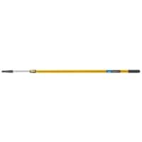 Yellow Draper Step-Lock fibreglass extension pole, 2.4m, with black grip and adjustable length feature.