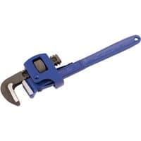 Blue Draper Stillson Pattern Pipe Wrench, 250mm, with adjustable jaw and textured handle.