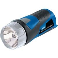 Blue and black Draper Storm Force 10.8V mini torch with ribbed grip and clear lens.