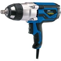 Blue and black Draper Storm Force 1/2" impact wrench with ergonomic grip and silver metallic head.